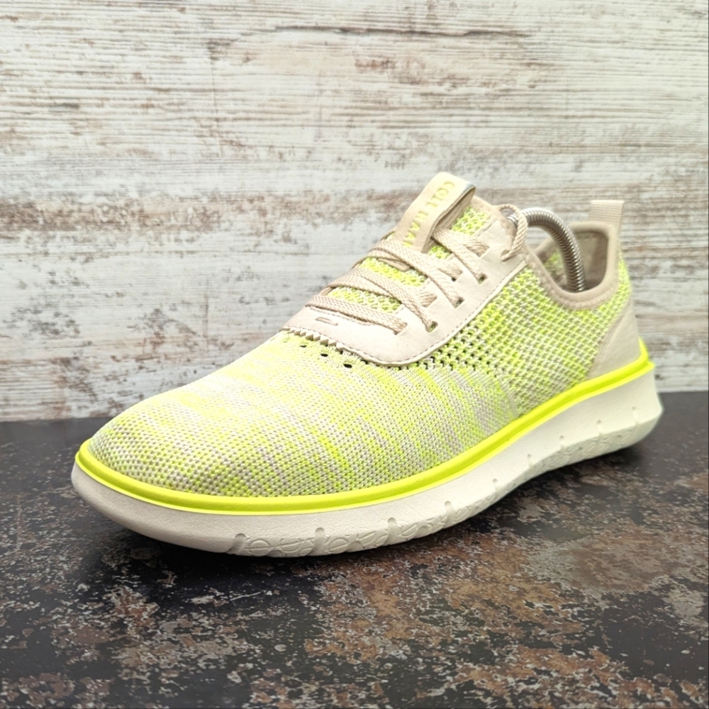 Cole Haan ZeroGrand Stitchlite Oxford Shoes Sz 10 C33655 Safety Yellow